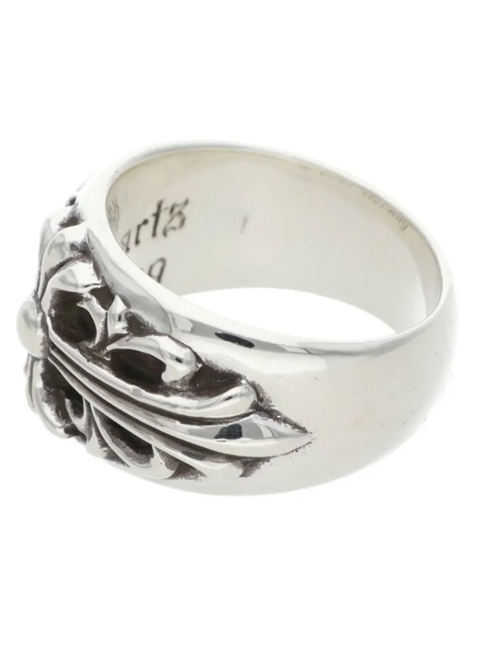 Chrome Hearts Flrl Floral Cross Silver Ring